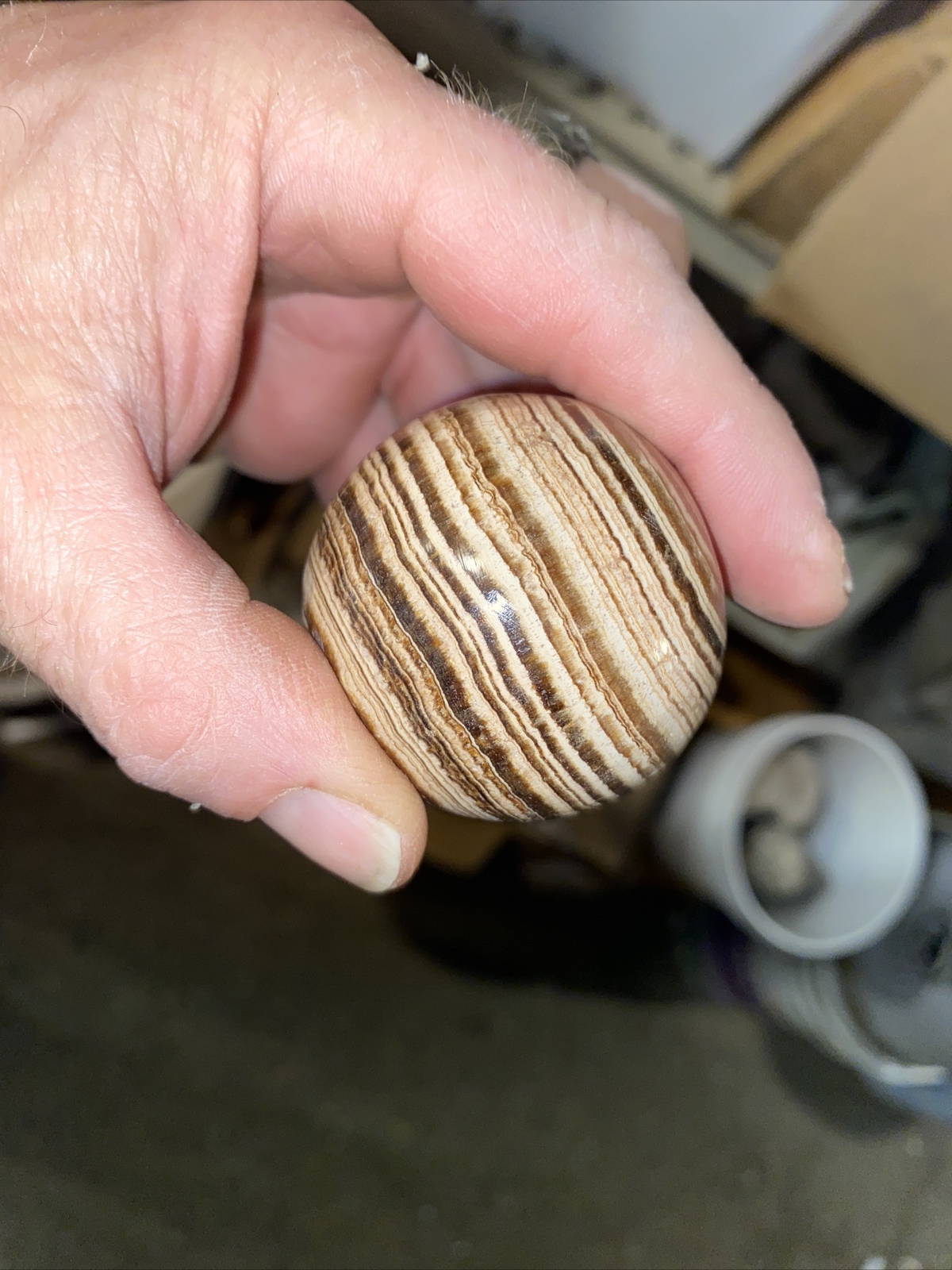 2 inch brown aragonite sphere