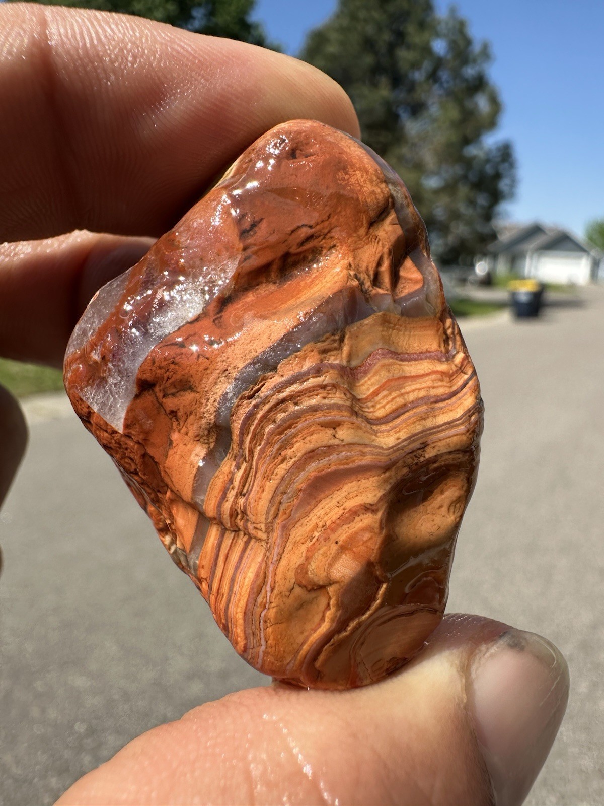 1.45 oz Lake Superior Agate Rare Chalky Opaque Fire Canyon Paint Agate (DEAL)