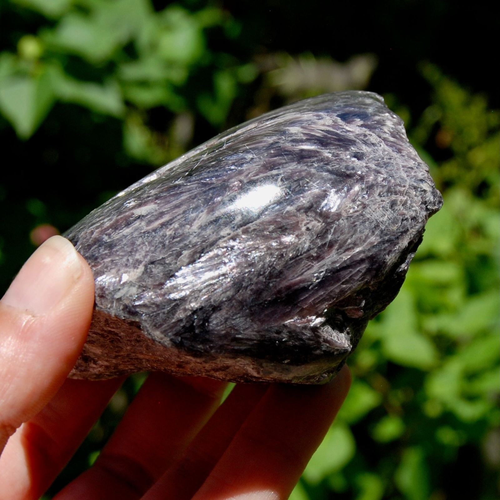 3.75in 384g Flashy Gem Lepidolite Crystal Semi Polished Freeform, Madagascar spl