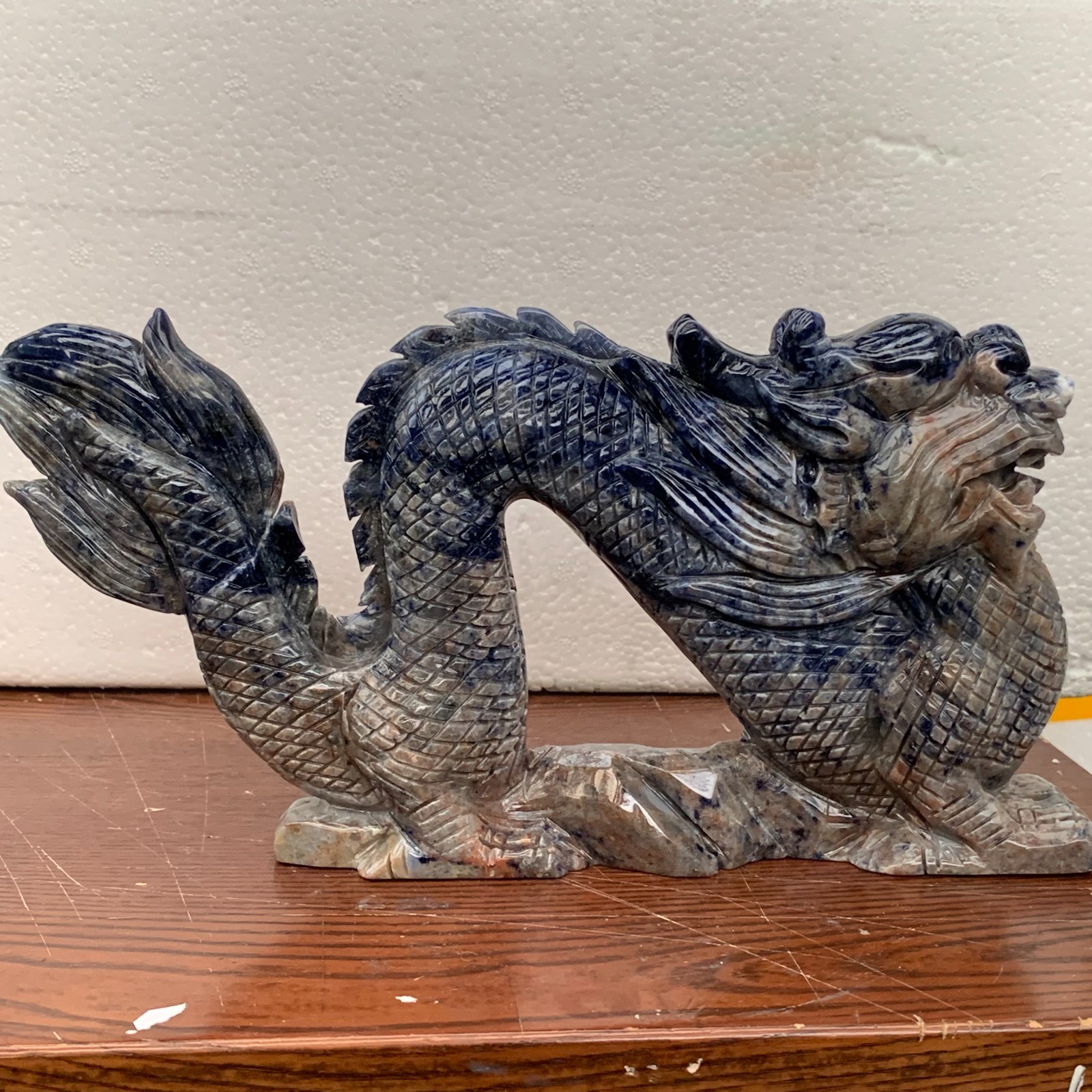 2.7LB-3.5LB Natural Hand Carved sodalite Quartz dragon Crystal Reiki Healing 1PC