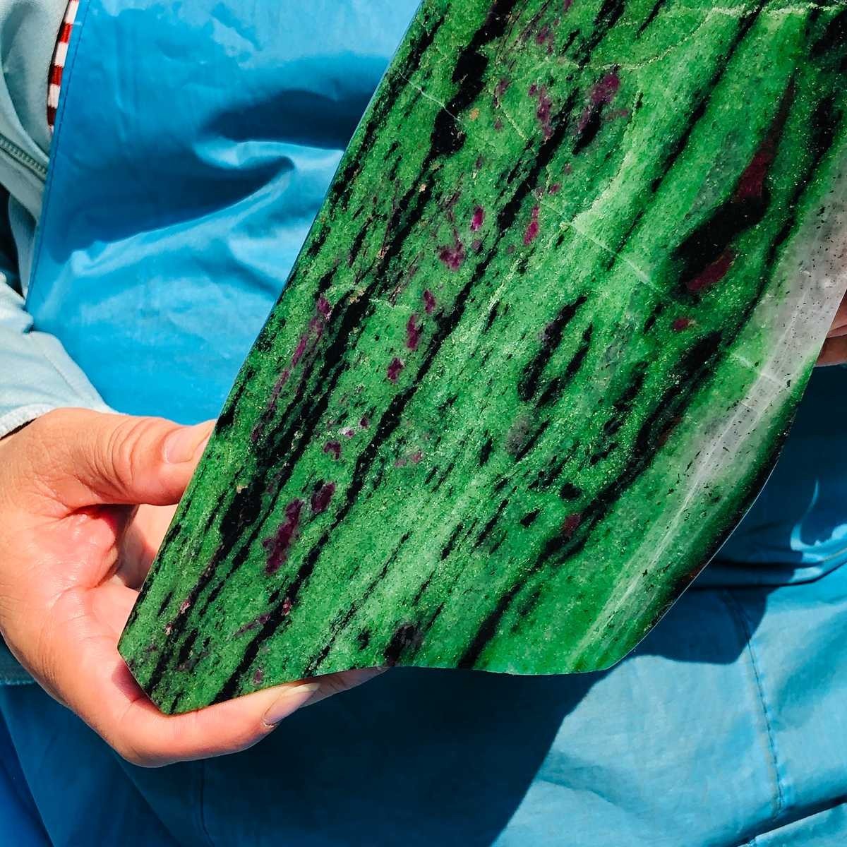 6.75LB Natural Red & green treasure Ruby Crystal Mineral Specimen Heals 1872
