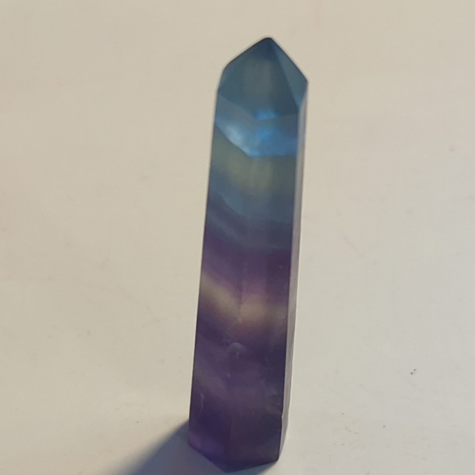Natural Rainbow Fluorite Tower Point Obelisk Healing Crystal Mineral Specimens