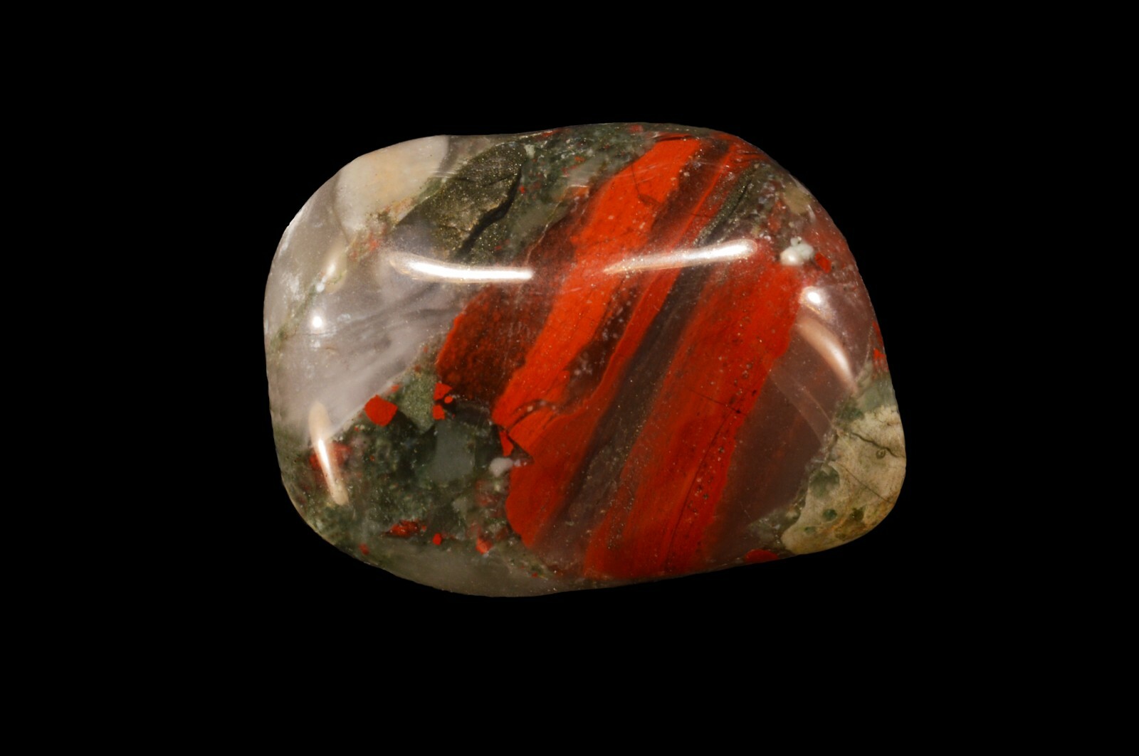 Tumbled Blood Stone 1 1/4″ Metaphysical Heart Chakra Healing Crystal Reiki Stone