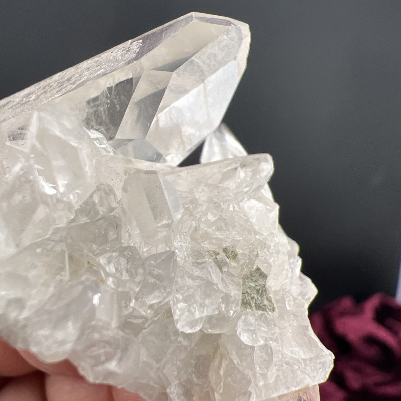 Natural Clear Lemurian Quartz Crystal Cluster Minas Gerais, Brazil 48 grams