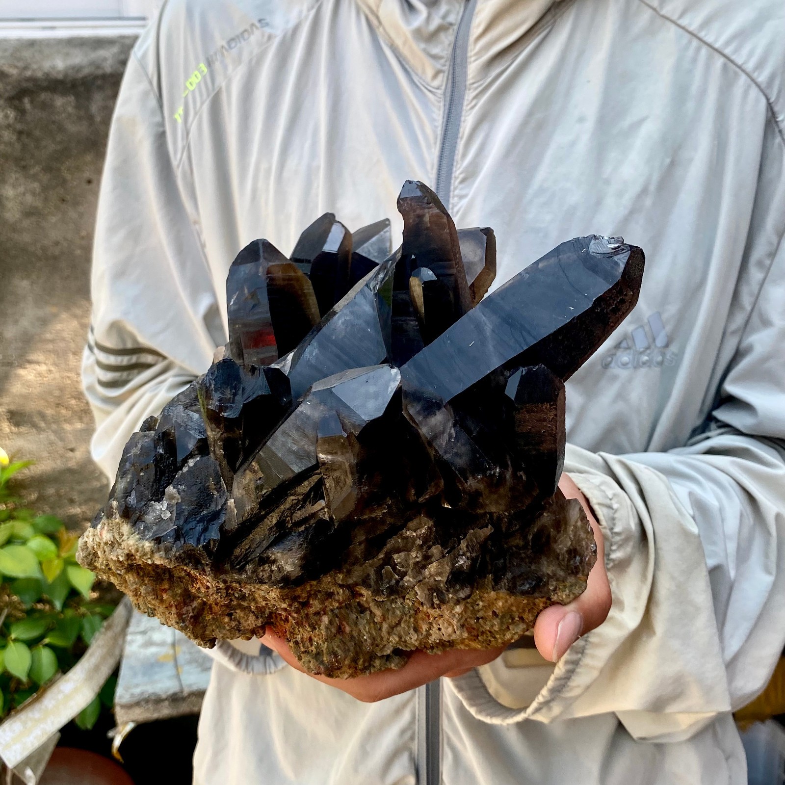 7.7LB Natural Tea black Crystal quartz Cluster Mineral Specimen Healing reiki