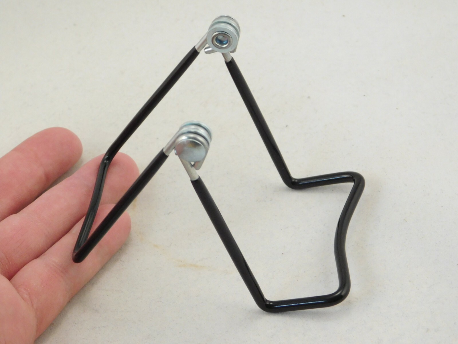 Easel Display Stand Adjustable Small Size Black Vinyl on Metal