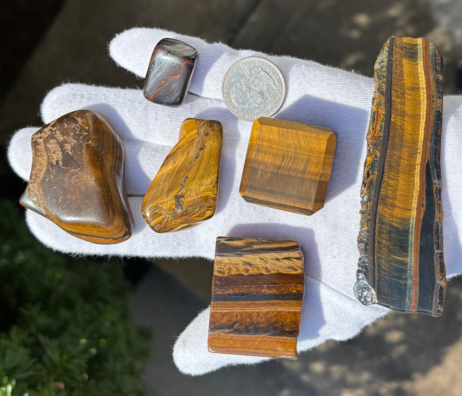 USA SALE 222g LOT TIGER EYE CUBE/TUMBLE/POLISHED SLAB/SLICE/TIGER IRON/TUMBLES
