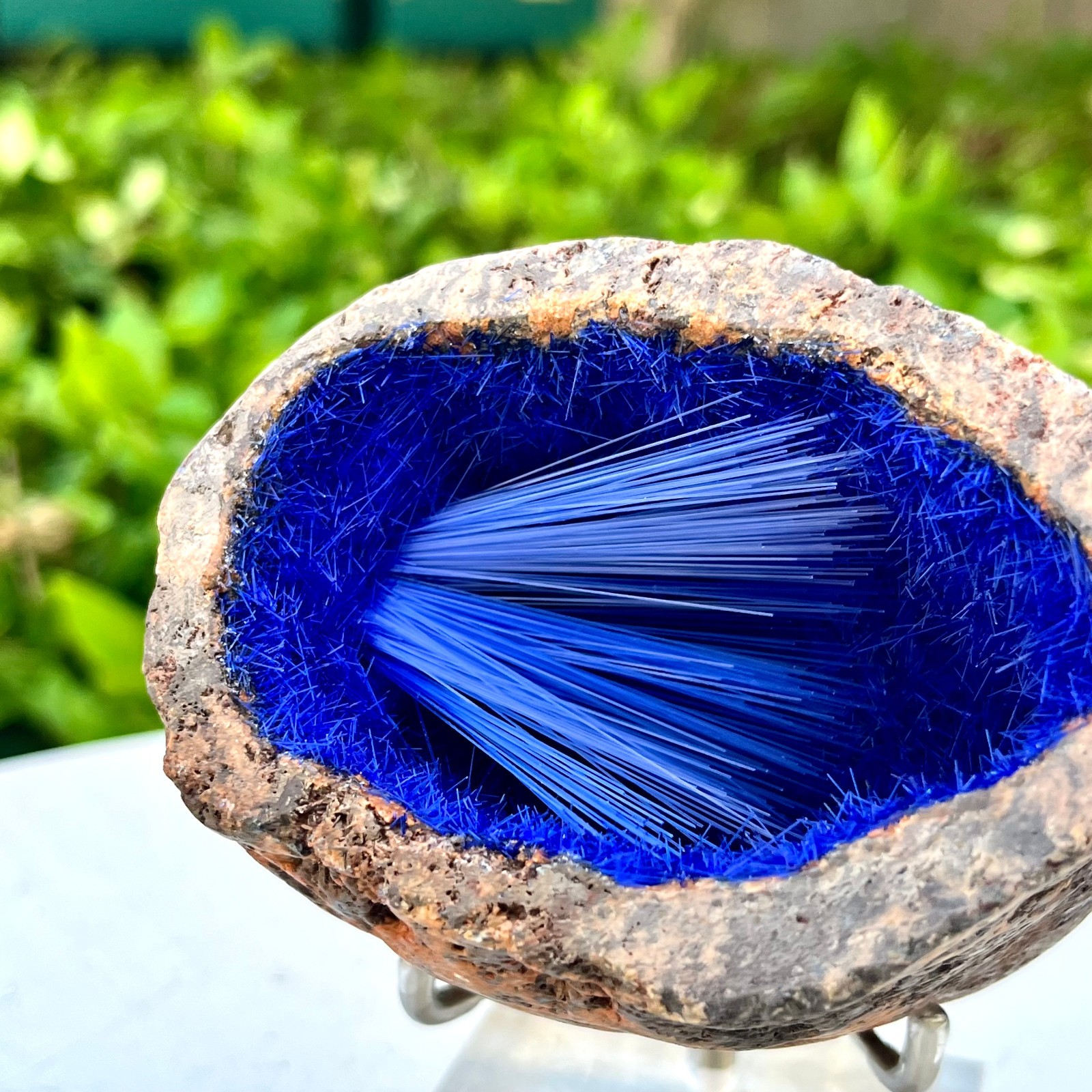 451G Blue Natural Goethite Crystal Quartz Energy Ore Healing Mineral Specimen
