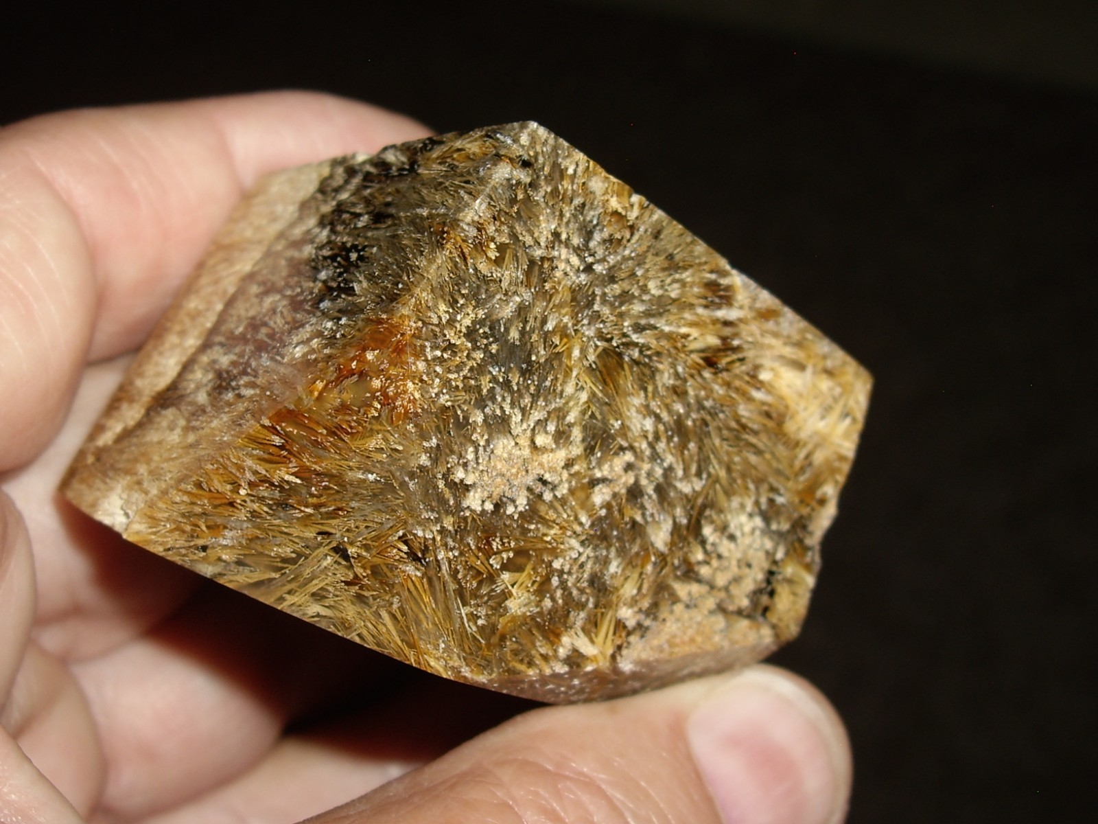Fantastic Sagenite Agate Polished Freeform w/ Unknown Fibrous Inclusions 144.6g
