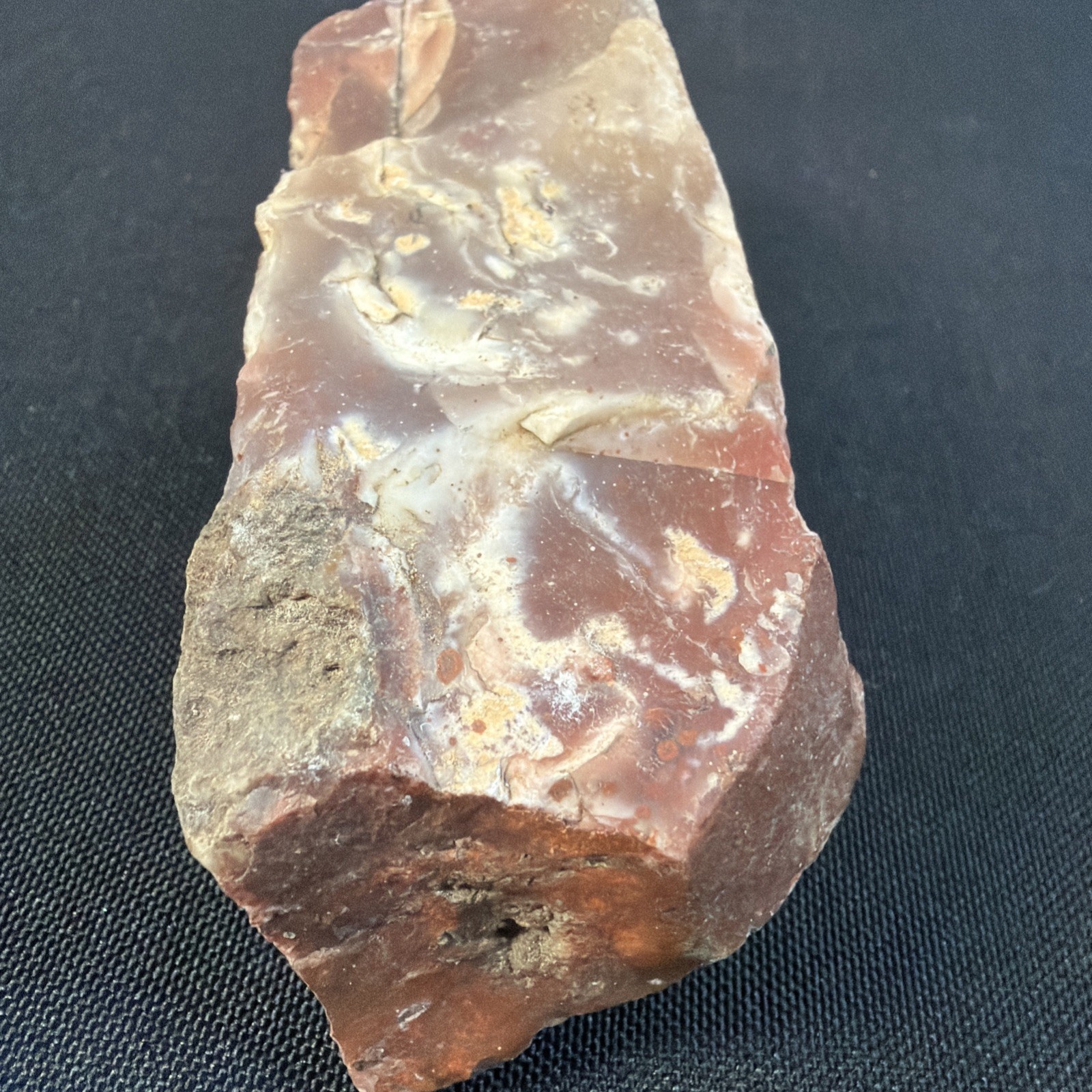 Beautiful Jasper Opaque Quartz Red Orange Uncut Natural Stone 194g G12