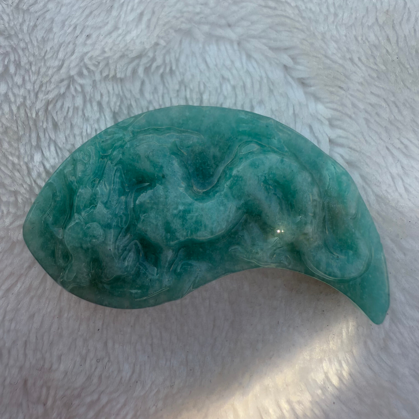 natural Amazonite A pair Dragon and phoenix quartz crystal heal Gift