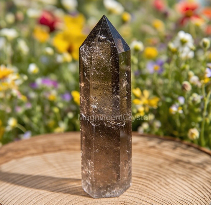 1lb Wholesale Natural Smoky Quartz Tower Point Energy Crystal Decor Art Displays