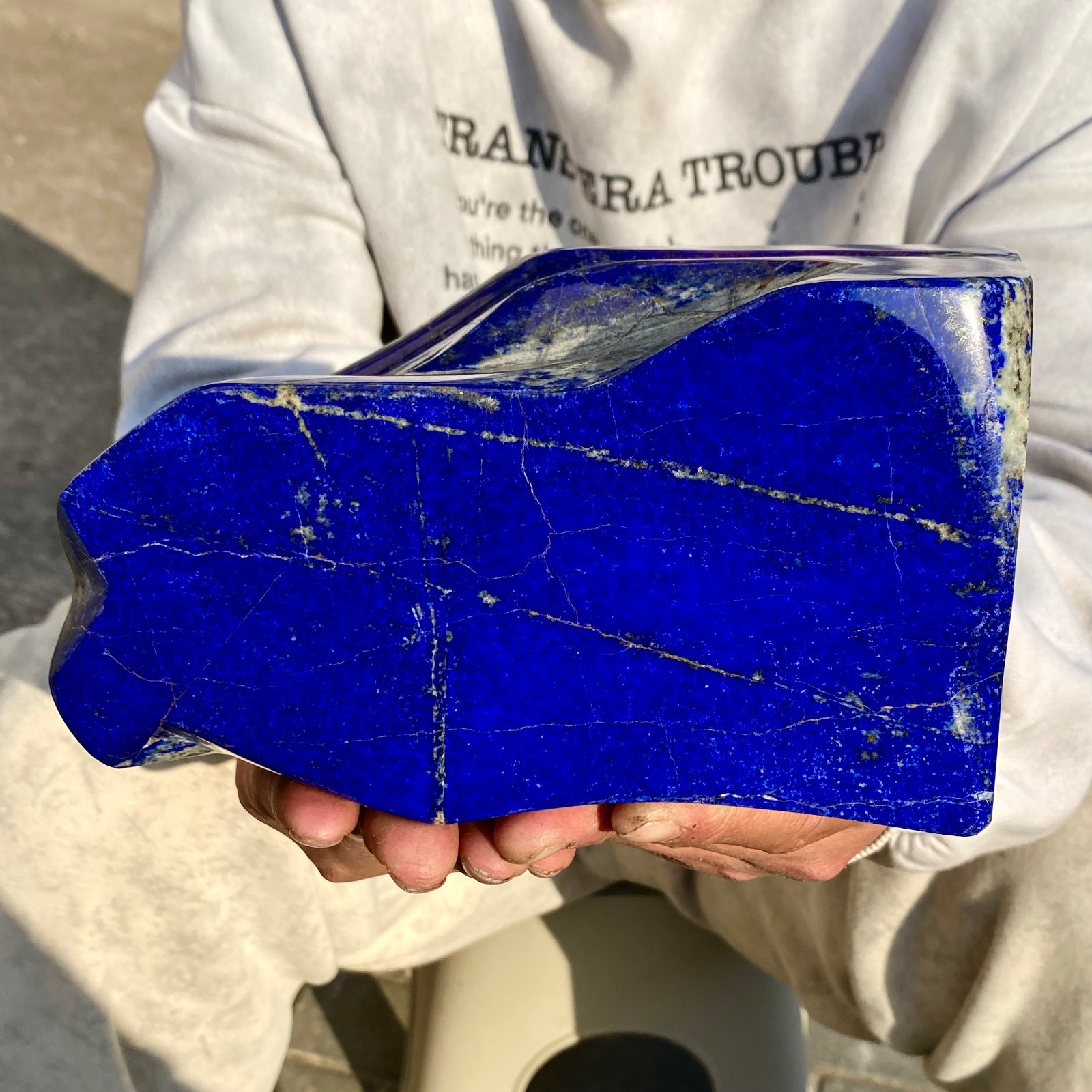 7.3LB Natural Stone Lapis Lazuli Freeform Polished Crystal Mineral Specimen