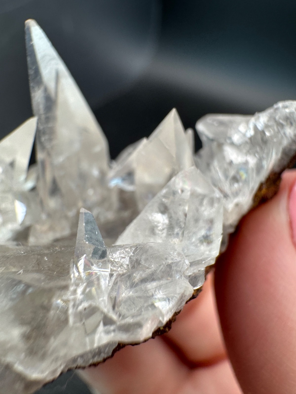 6223 High Quality Sharp, Clear Calcite Cluster Ojuela Mine, Durango MX 58g
