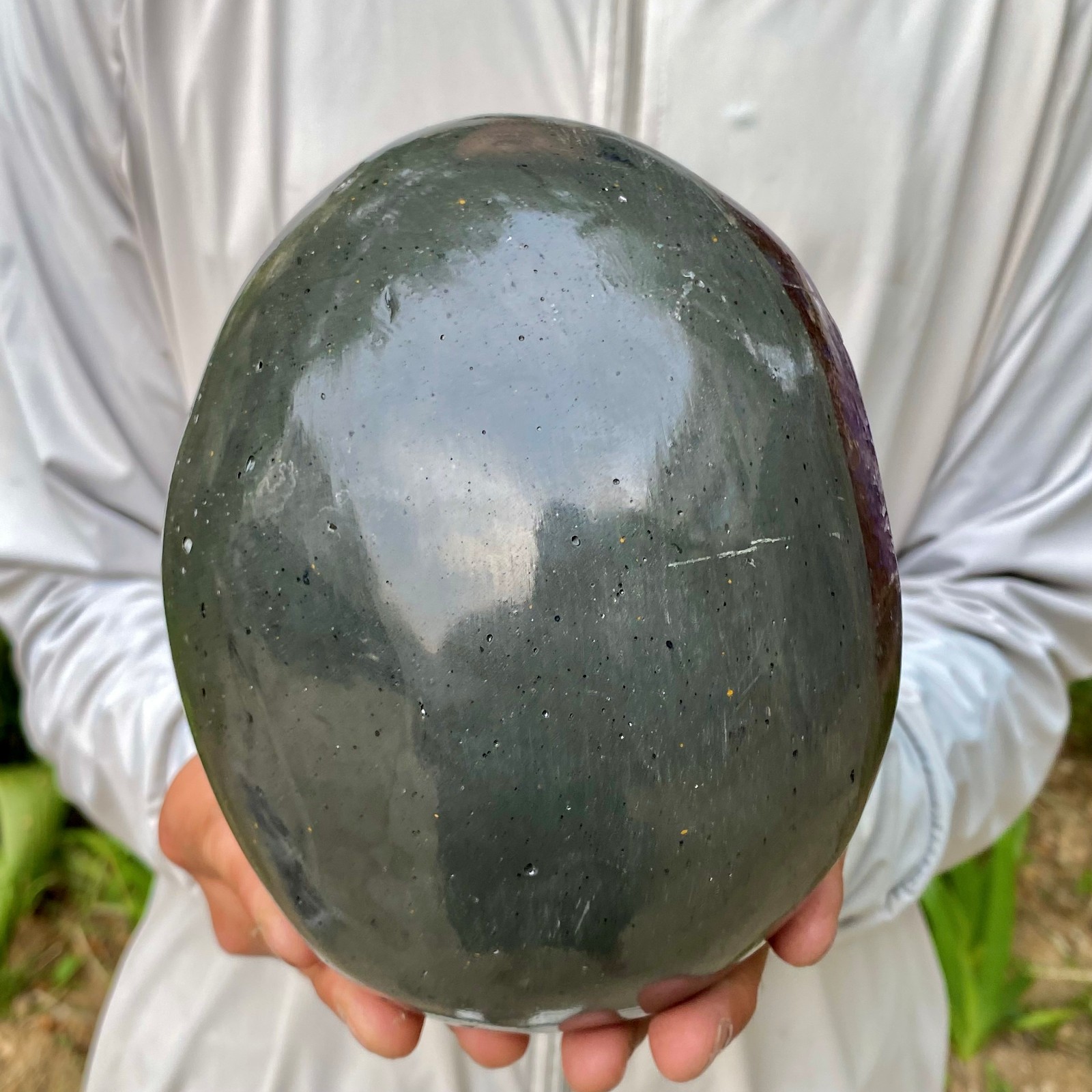 5.48LB Natural amethyst Dinosaur egg Quartz Crystal specimen healing
