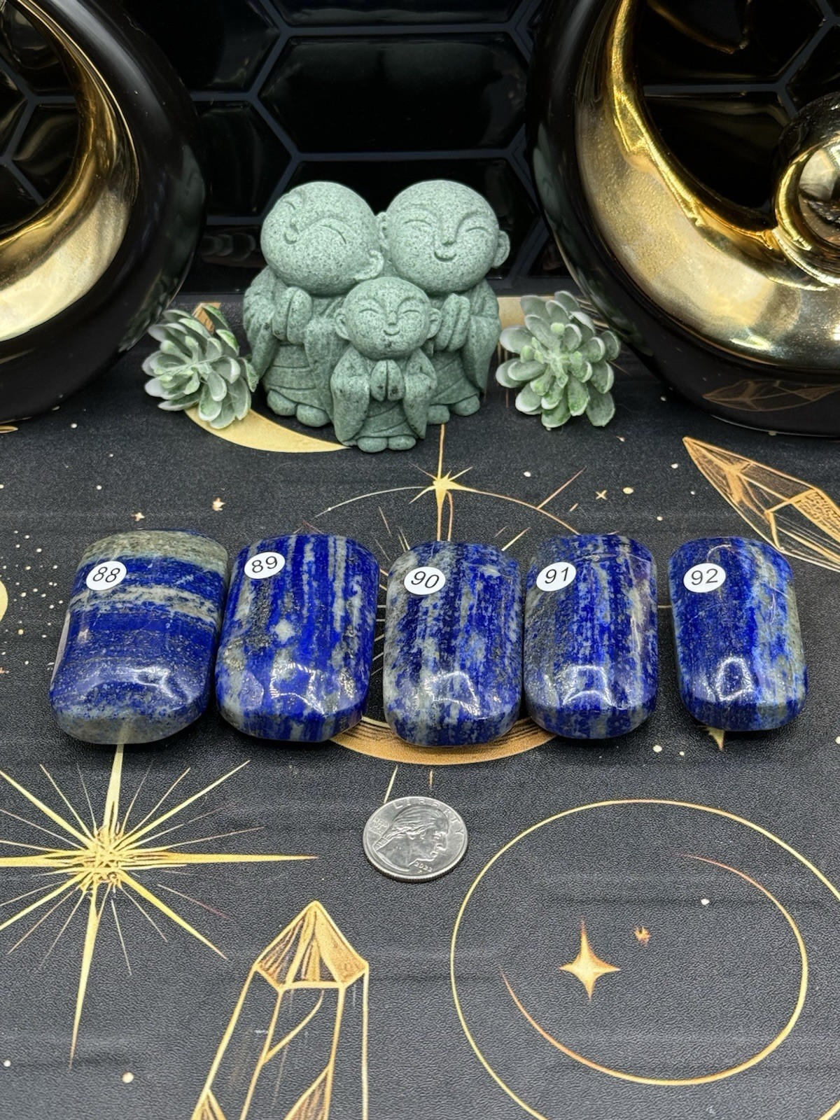 Natural Lapis Lazuli Palmstones Square shape awesome colors Free shipping!