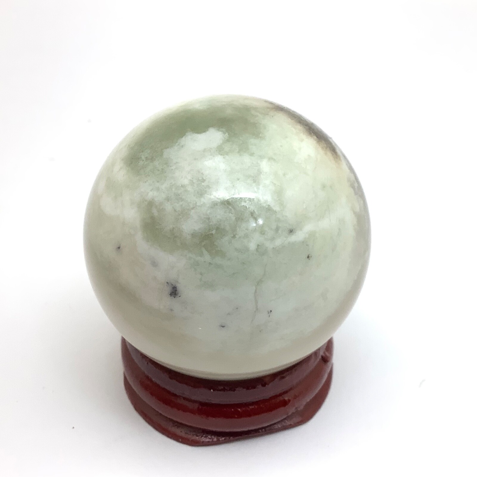 Siberian Jade Sphere Brown Green White Nephrite Jade Vitim River Siberia 42mm