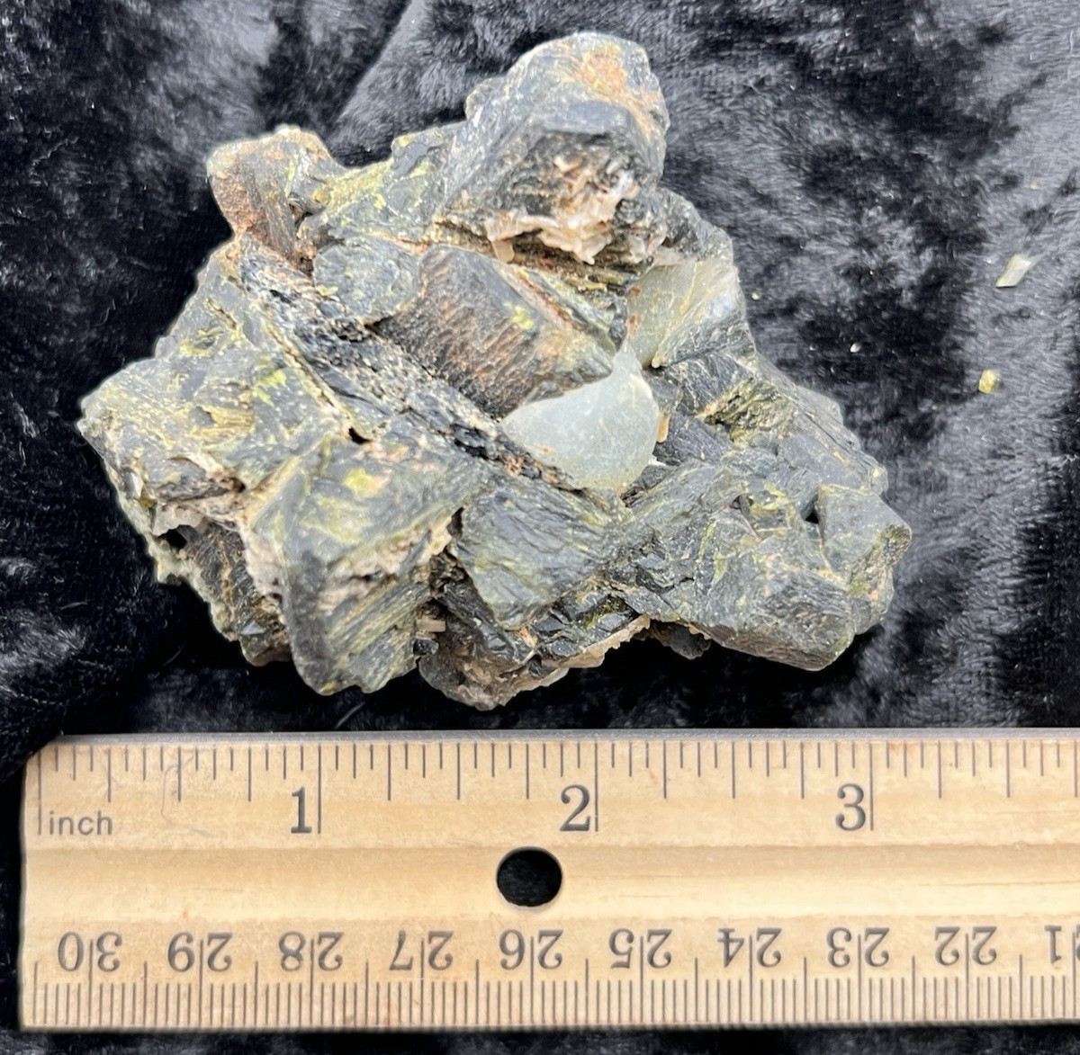 Epidote Crystal Cluster with Prehnite Nodules, Kayes Region, Mali 166 g.