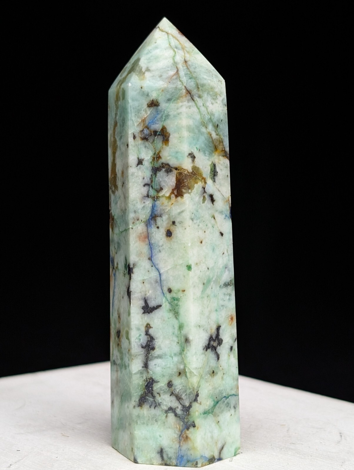 Chrysocolla Tower Crystal Gemstone Point Chakra Gemstone Wand