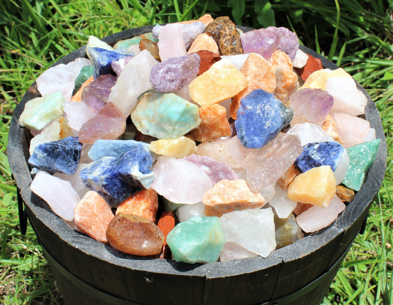 11 lb Bulk Lot Natural Brazil Mix (Large Rough Raw Rocks Crystals Stones)