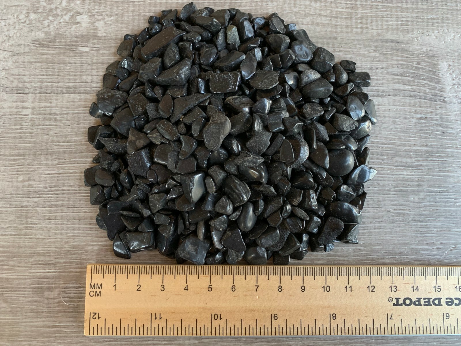 Black Tourmaline Chips Semi Tumbled Gemstone, 5 – 12 mm, Wholesale Bulk Lot