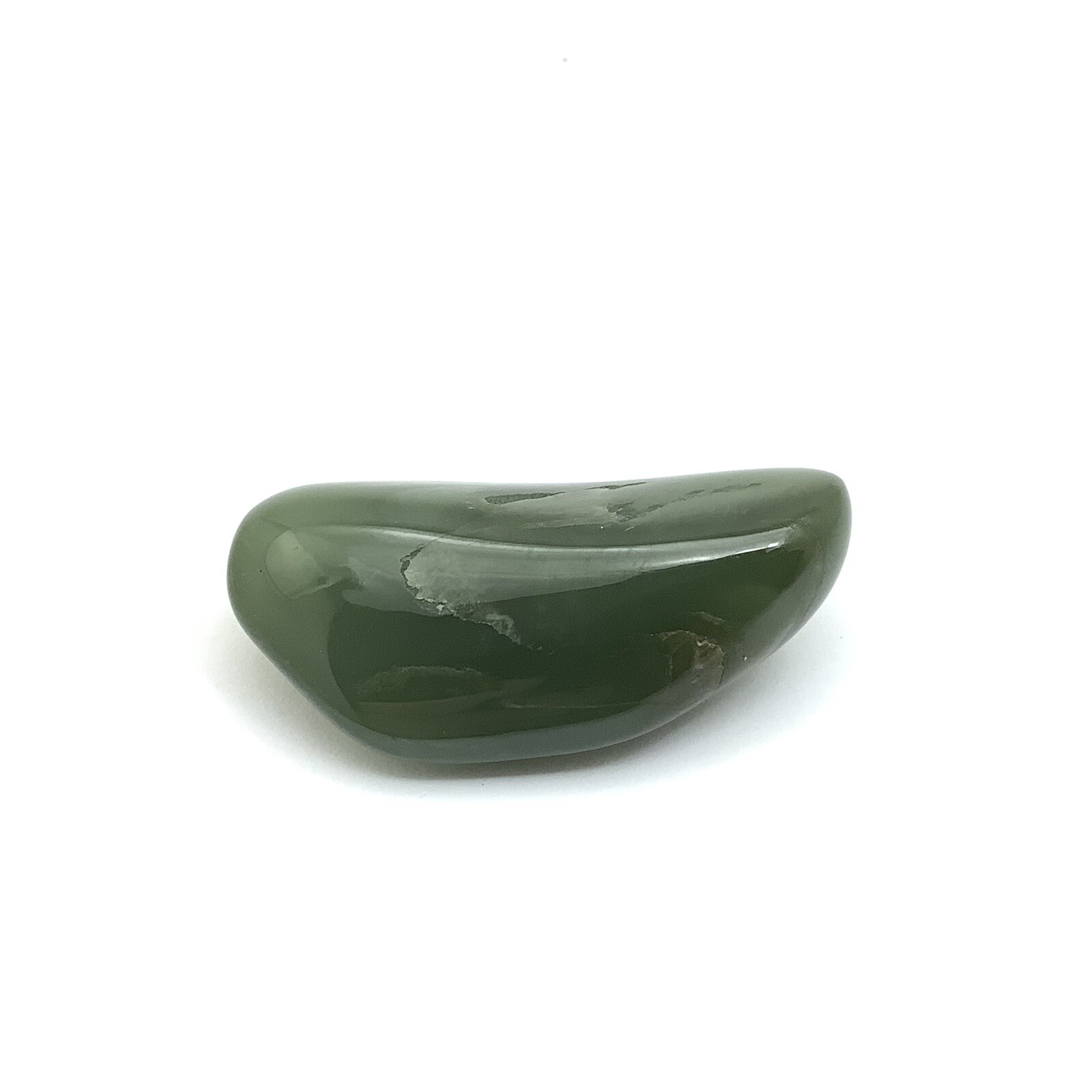 Siberian Jade Pebble Primo Green Polish Nephrite Jade Stone Specimen Siberia 15g