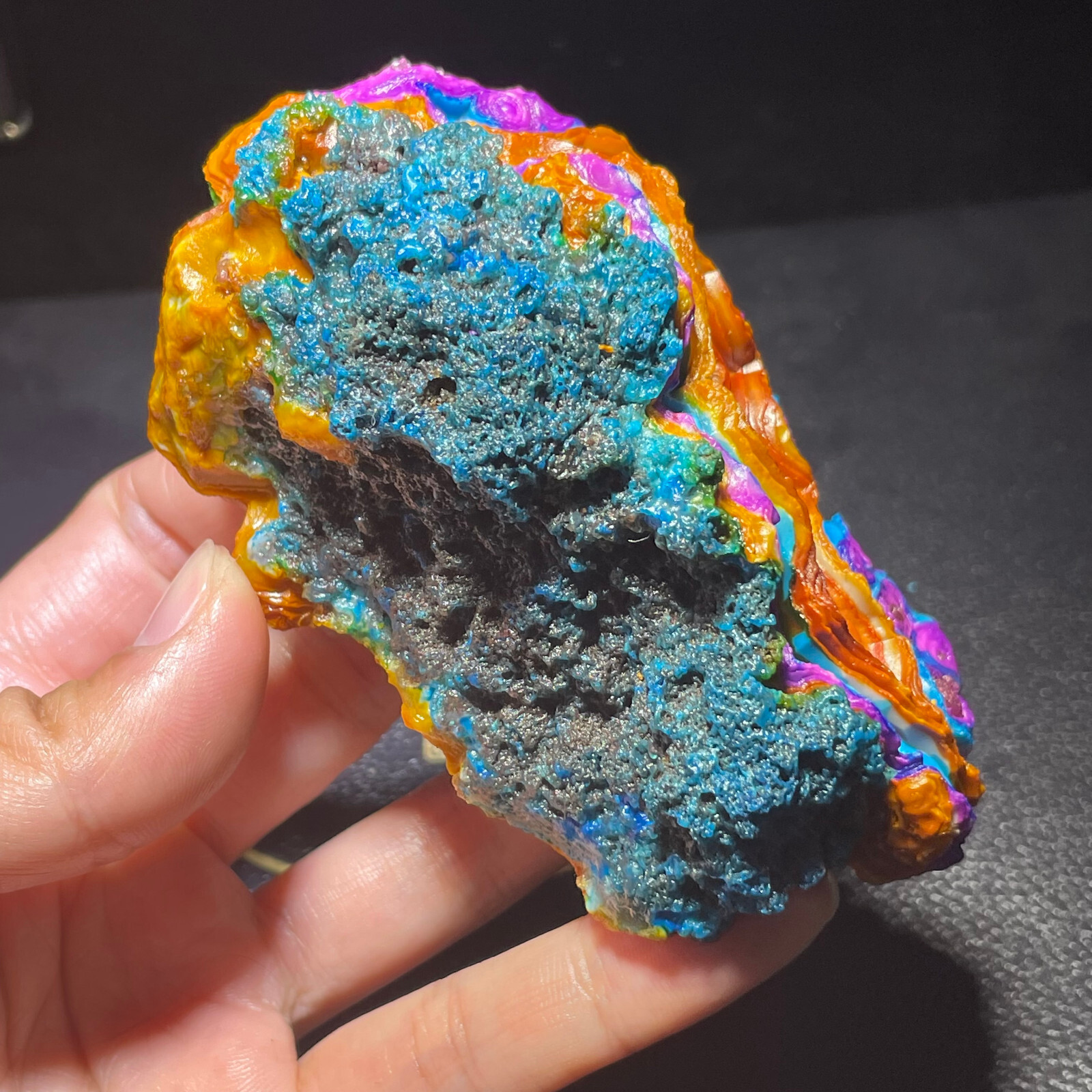 310g Natural Calcified Agate Eye Crystal Unique Mineral Specimen Perfect Gift