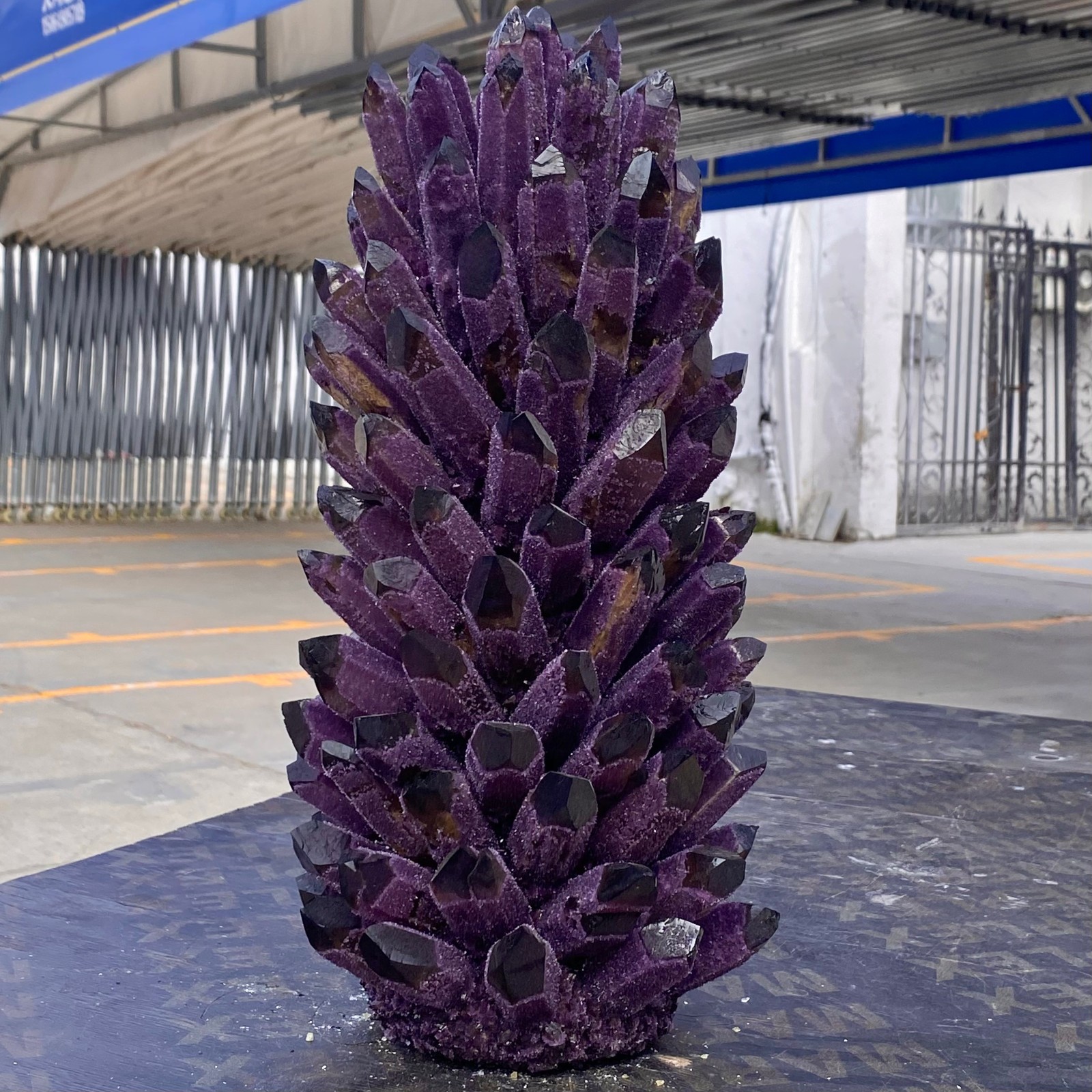 26.7LB Natural Purple Crystal Cluster/Flower Shape Mineral Specimen healing
