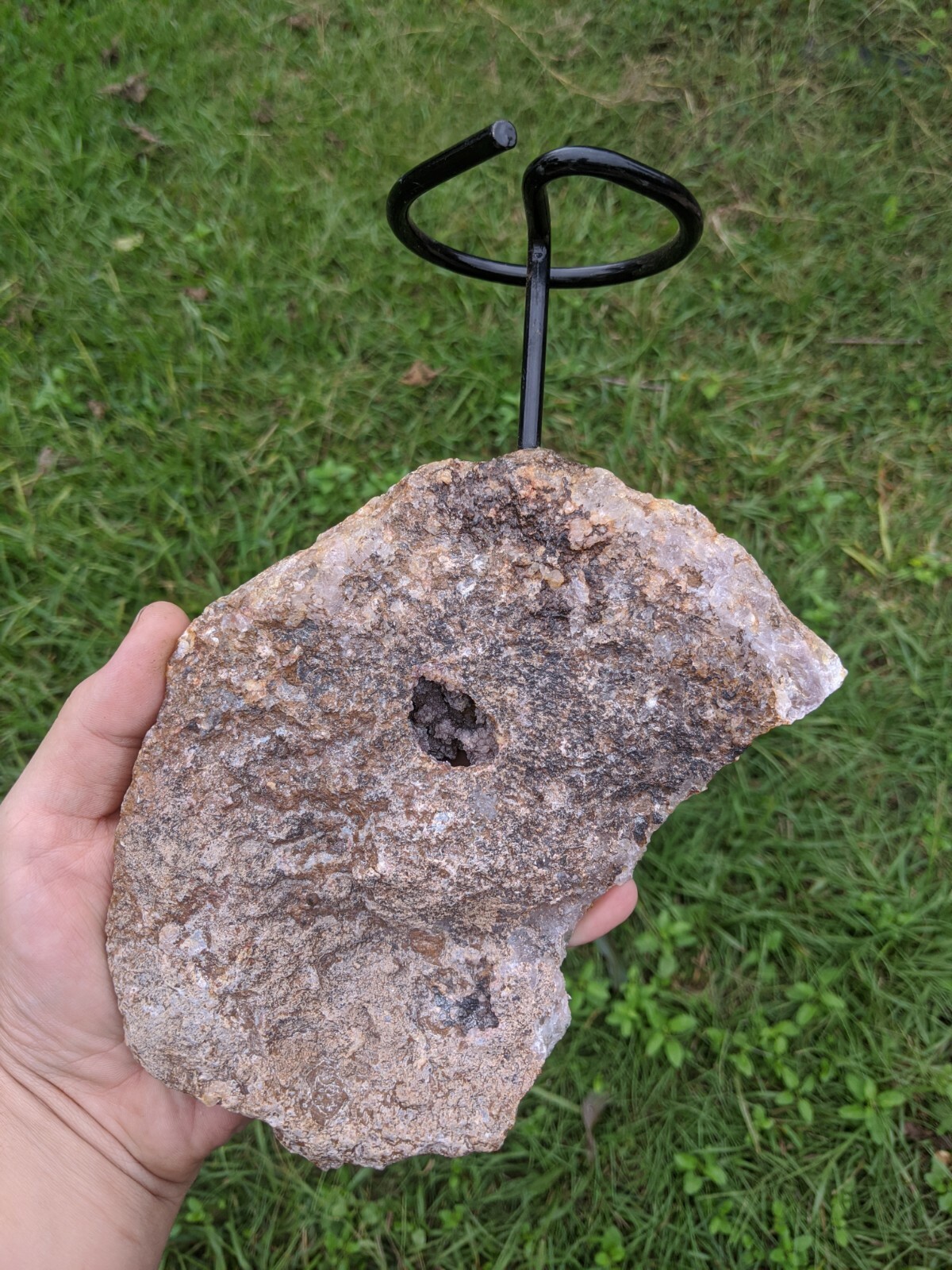 2.2lb Big Rose Pink Amethyst Crystal Cluster Display Quartz Geode