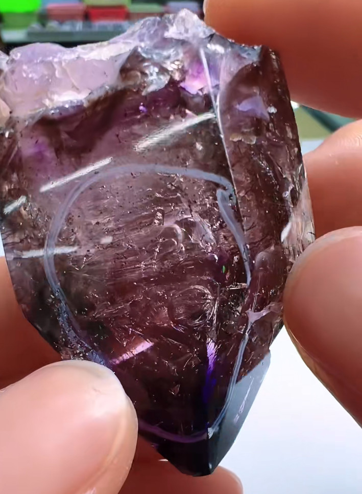 51*36*25mm Natural Enhydro Quartz Crystal Moving Water Drop Reiki Heal Specimens