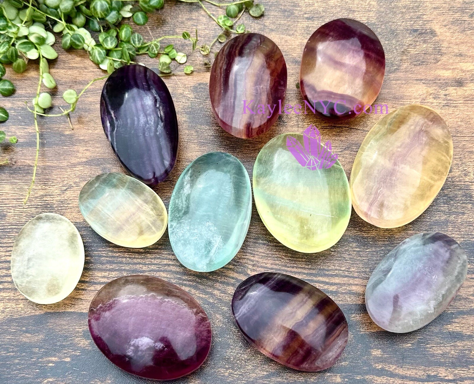 Wholesale Lot 2 Lbs Natural Fluorite Palm Stone Crystal Healing