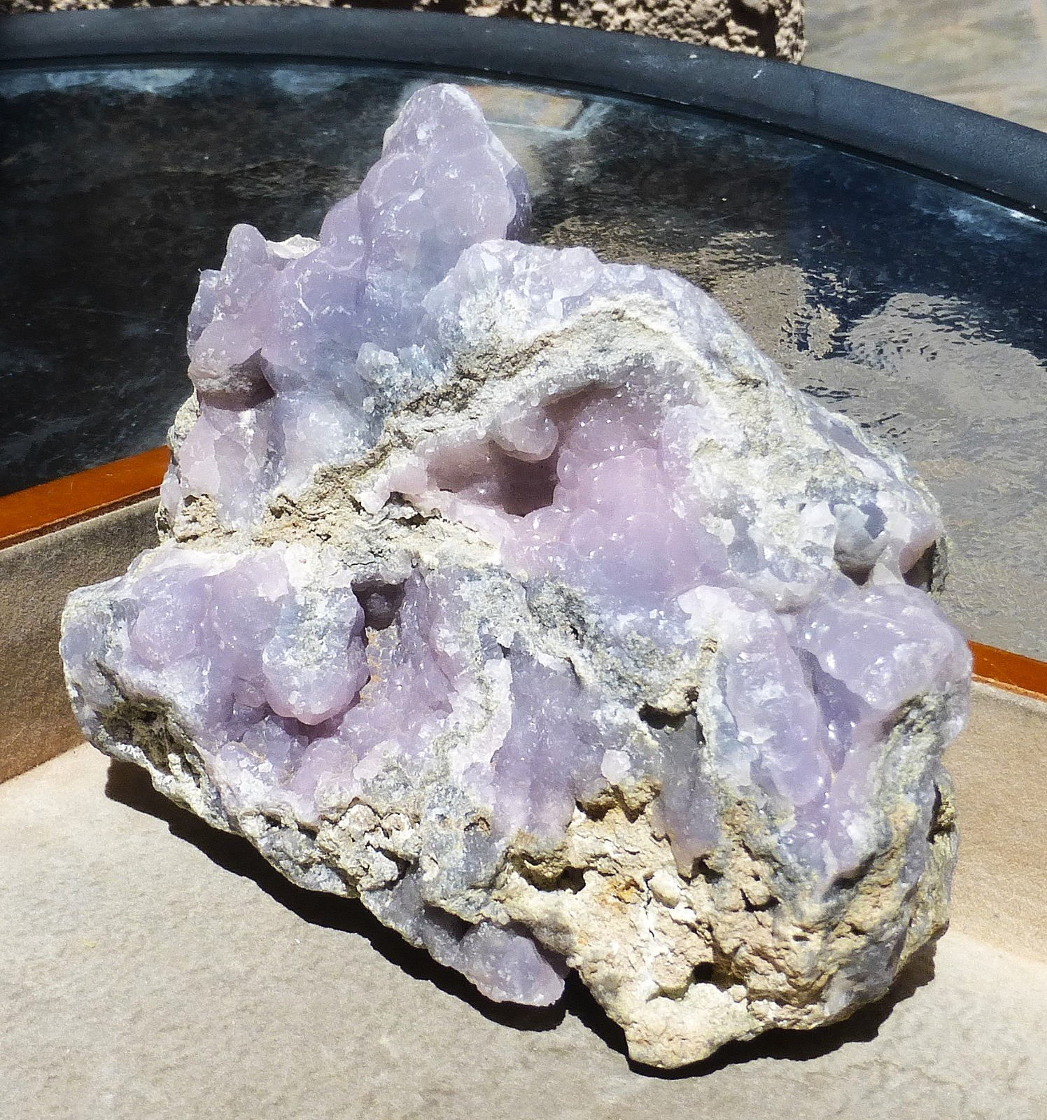 LARGE lilac Smithsonite cabinet specimen from El Refugio Mine Mexico 460 grams