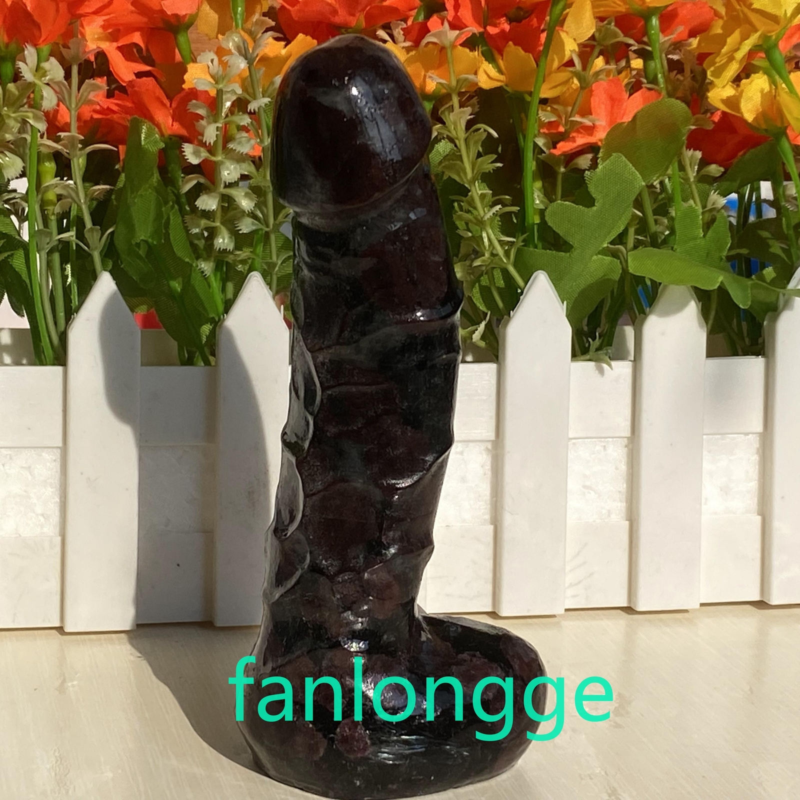 6in Wholesale Natural Garnet male penis Quartz Crystal Carved Figurines 1pc