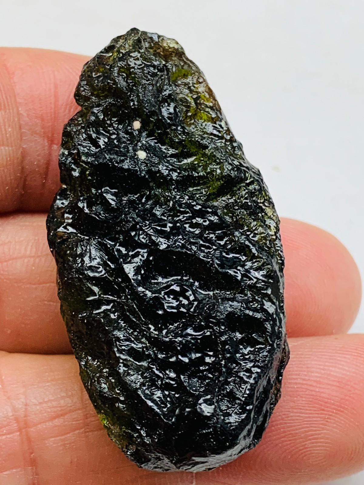 TOP Moldavite Raw Moldavite Crystal from Czech Republic PICcertificate 90CT