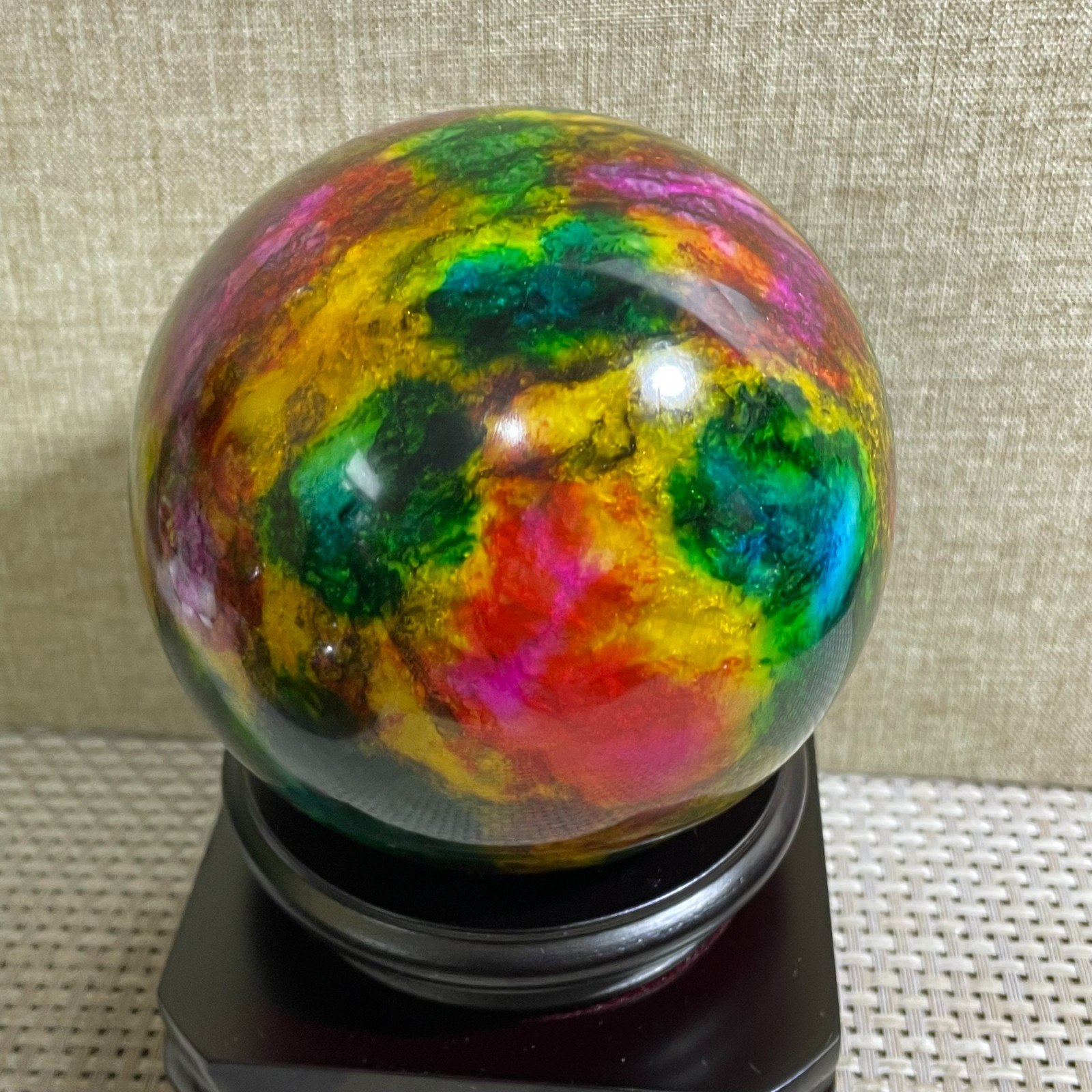 1452g Seven Colors Jade” sphere specimen -Taiwan China