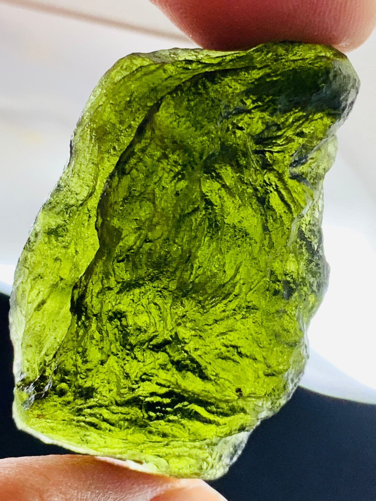 TOP Moldavite Raw Moldavite Crystal from Czech Republic PICcertificate 88CT