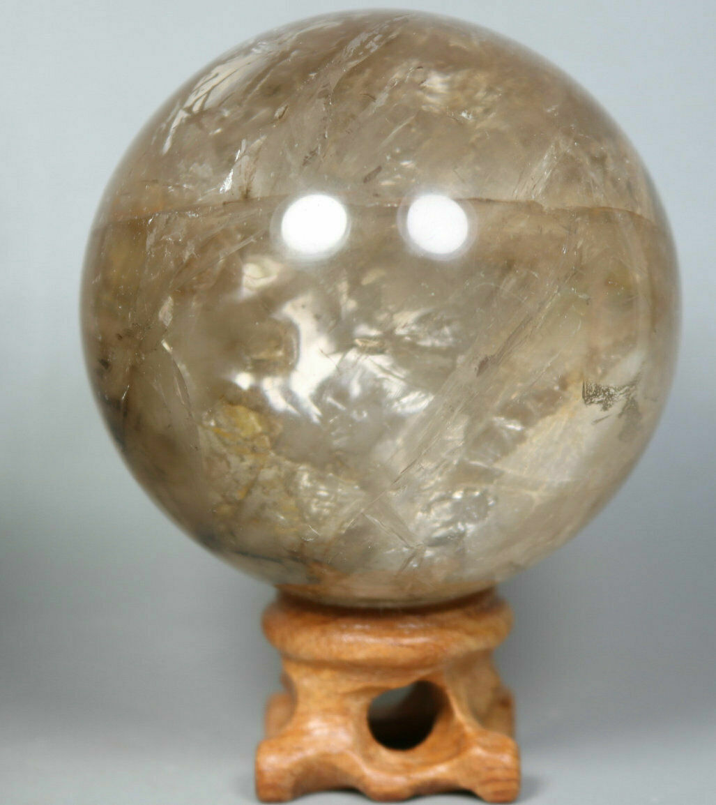 0.95lb Natural RED FIRE QUARTZ Hematoid Crystal PHANTOM MULTI-INCLUSIONS Sphere