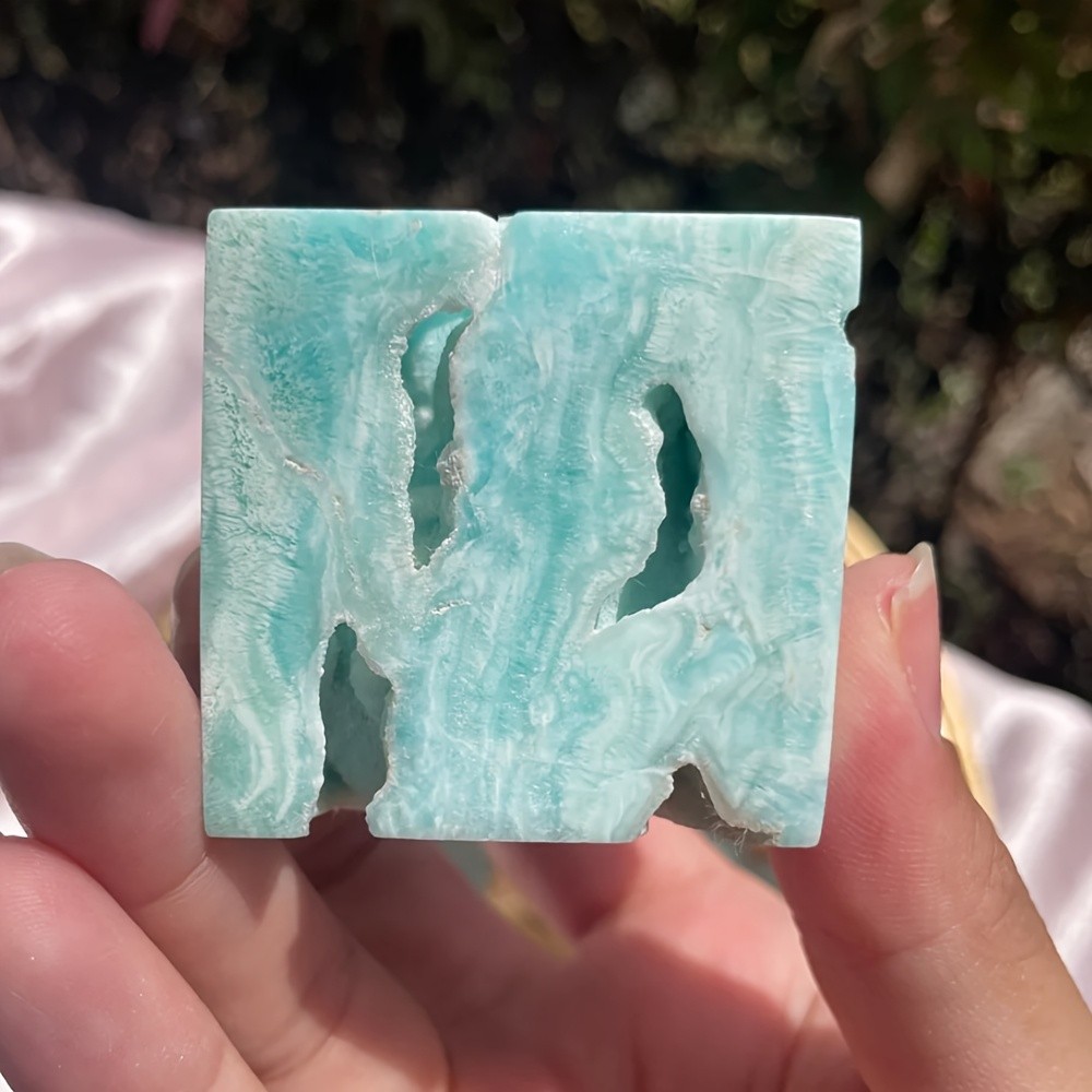 50mm Natural Hemimorphite Crystal Cube Ornamnet Quartz Healing Decor Gift 360g