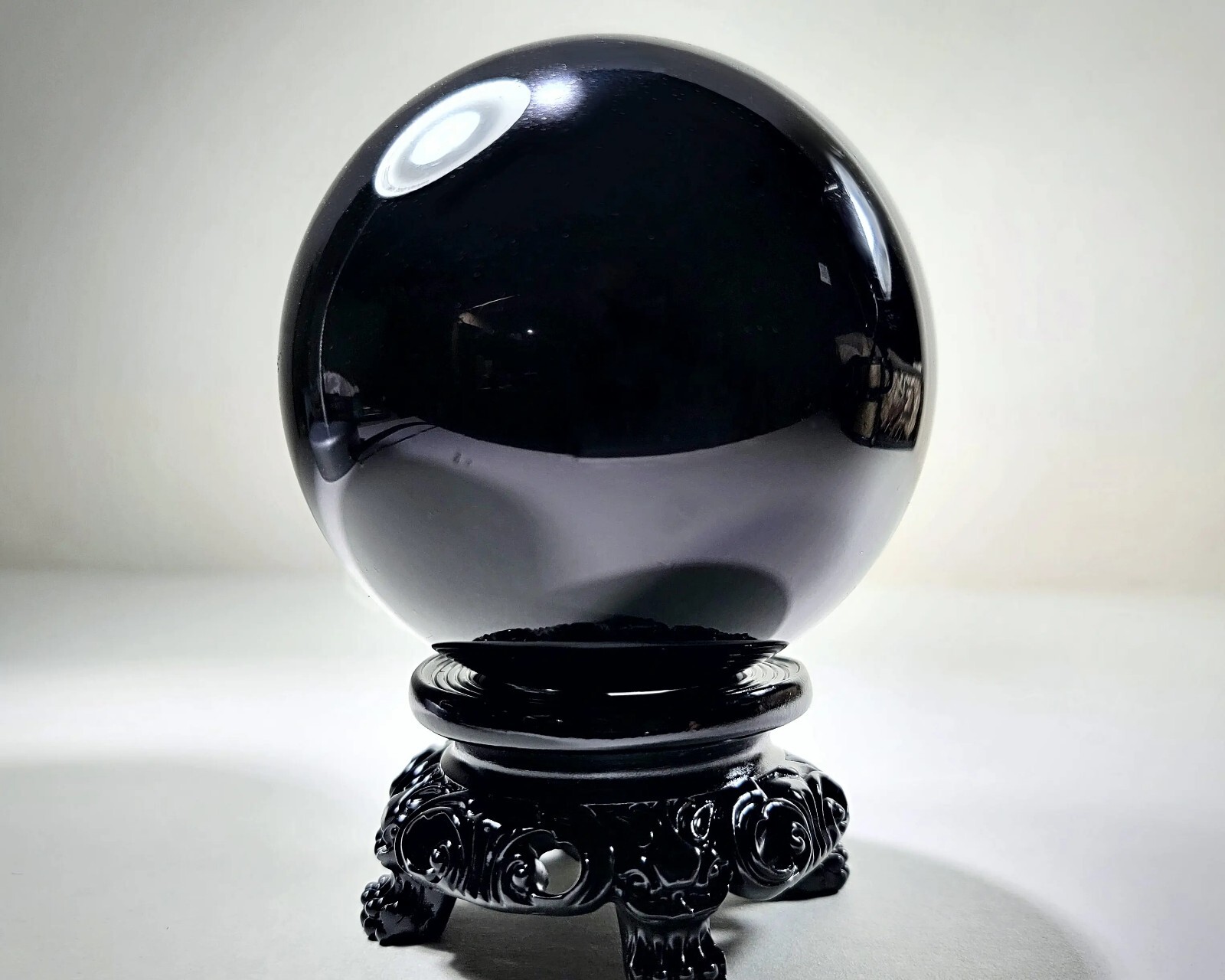 80mm Large Black Crystal Ball, Crystal Fortune Telling Ball, Quartz, 3.15 Inch