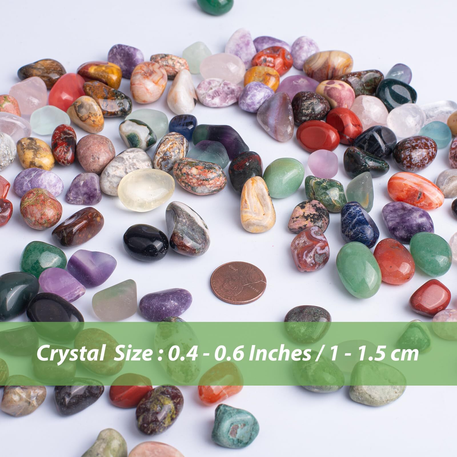 1LB Rocks for Plants Indoor Polished Stones Handpicked Natural Tumbled Small