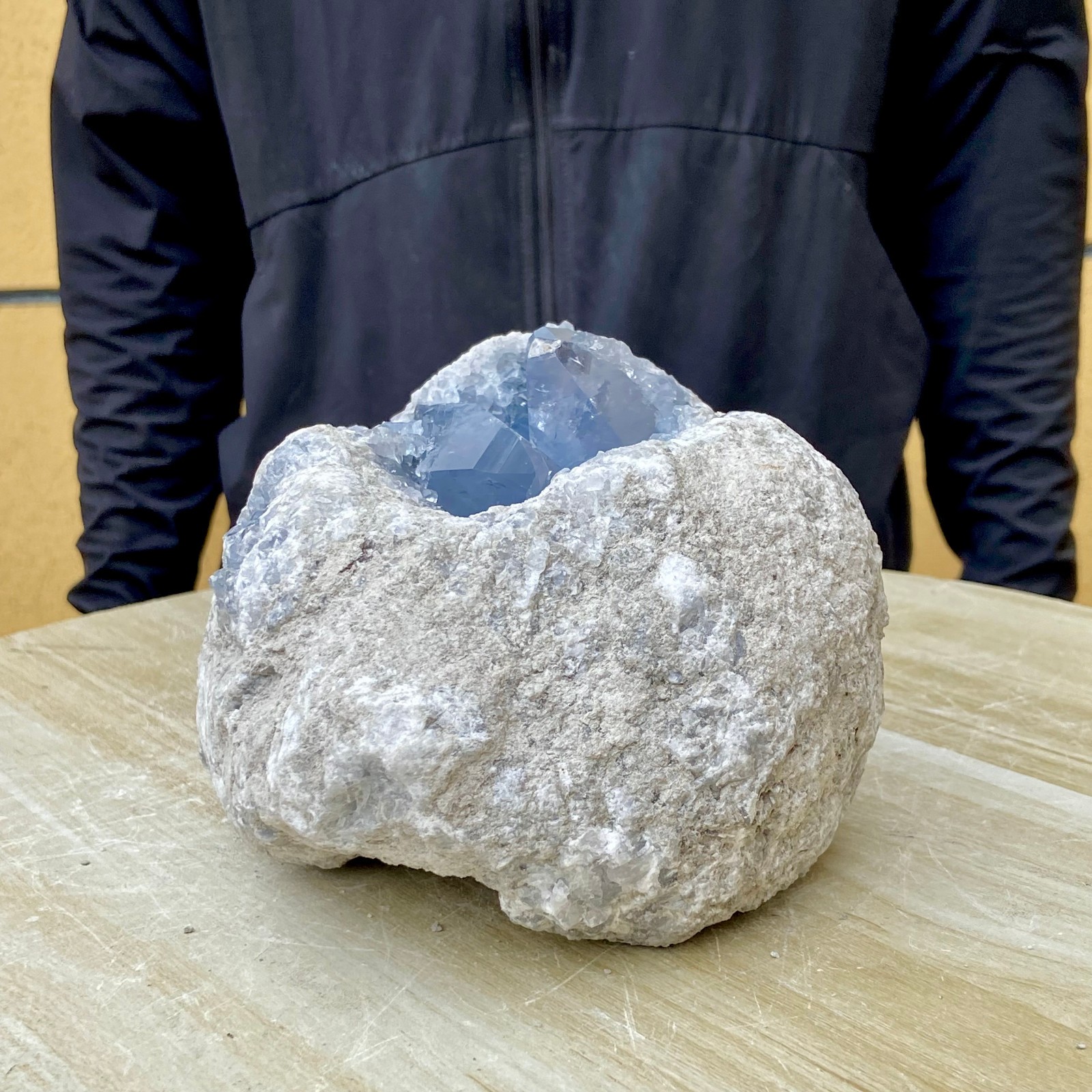 7.71LB Natural blue crystal cave quartz crystal cave mineral specimens