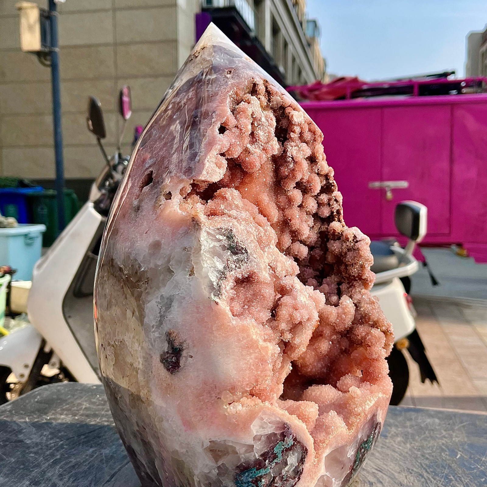 39.08LB Rare and Beautiful Pink Purple Sparkling Home Decoration Specimen