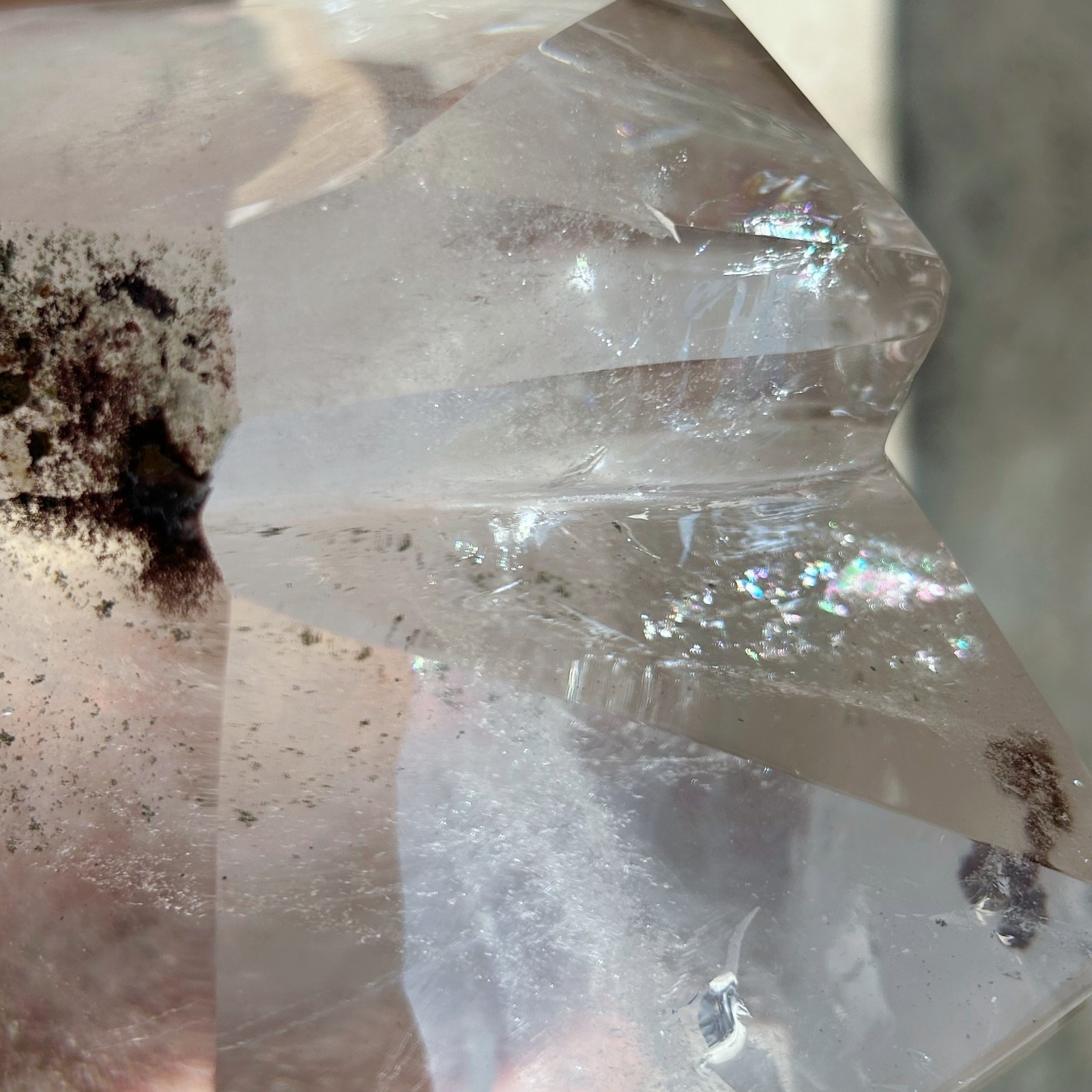16.1LB Natural Clear Quartz With Phantom Crystal Double Point Healing A210