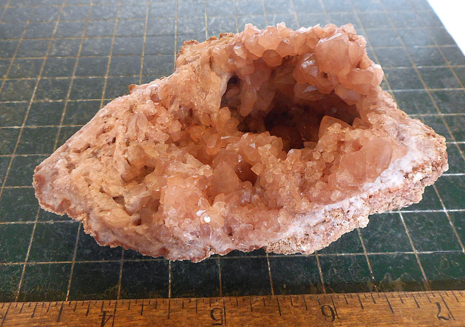 Rare Rose Quartz Crystal Cluster Geode. Pink Stone Specimen Brazil RQ52