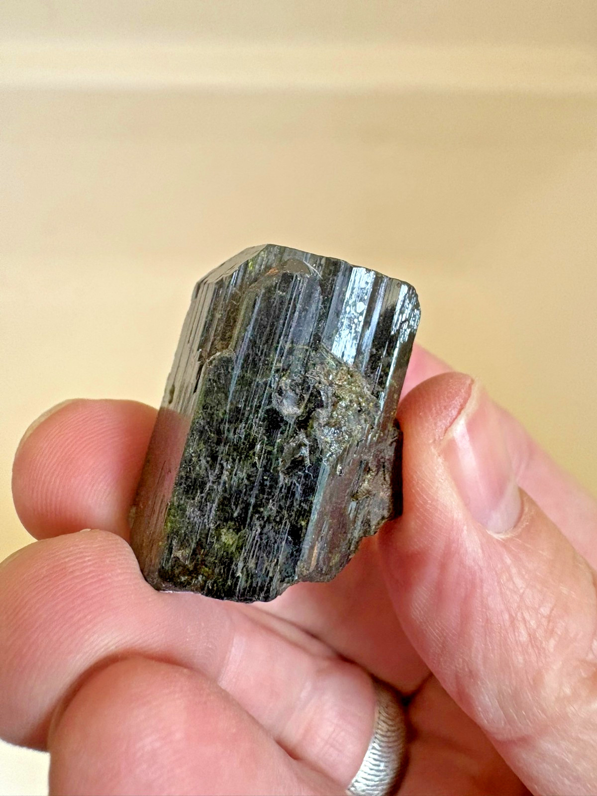Epidote, twinned xtl, Prince of Wales island, Alaska, USA, ex Doug Toland
