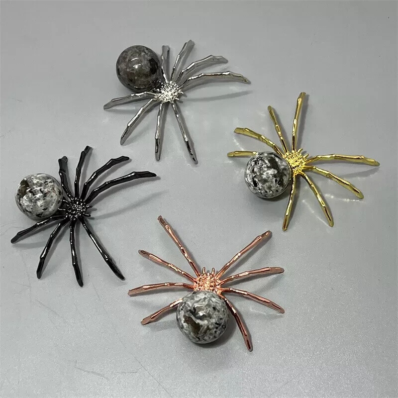Natural Yooperite Spider skull Quartz Crystal skull Pure hand made healing 1PC