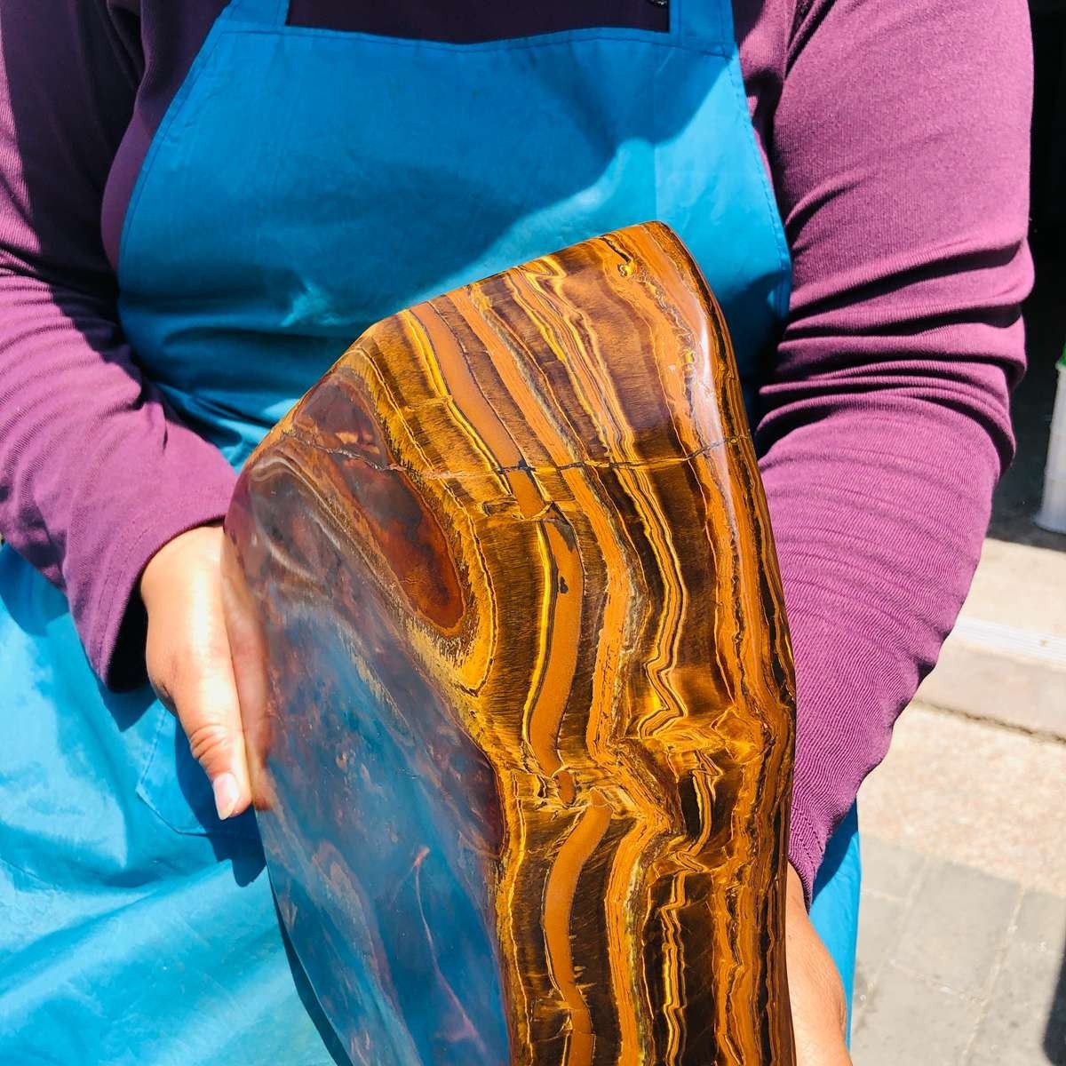 16.74LB Natural Tiger Eye Free Form Stone Reiki Healing crystal Mineral Specimen