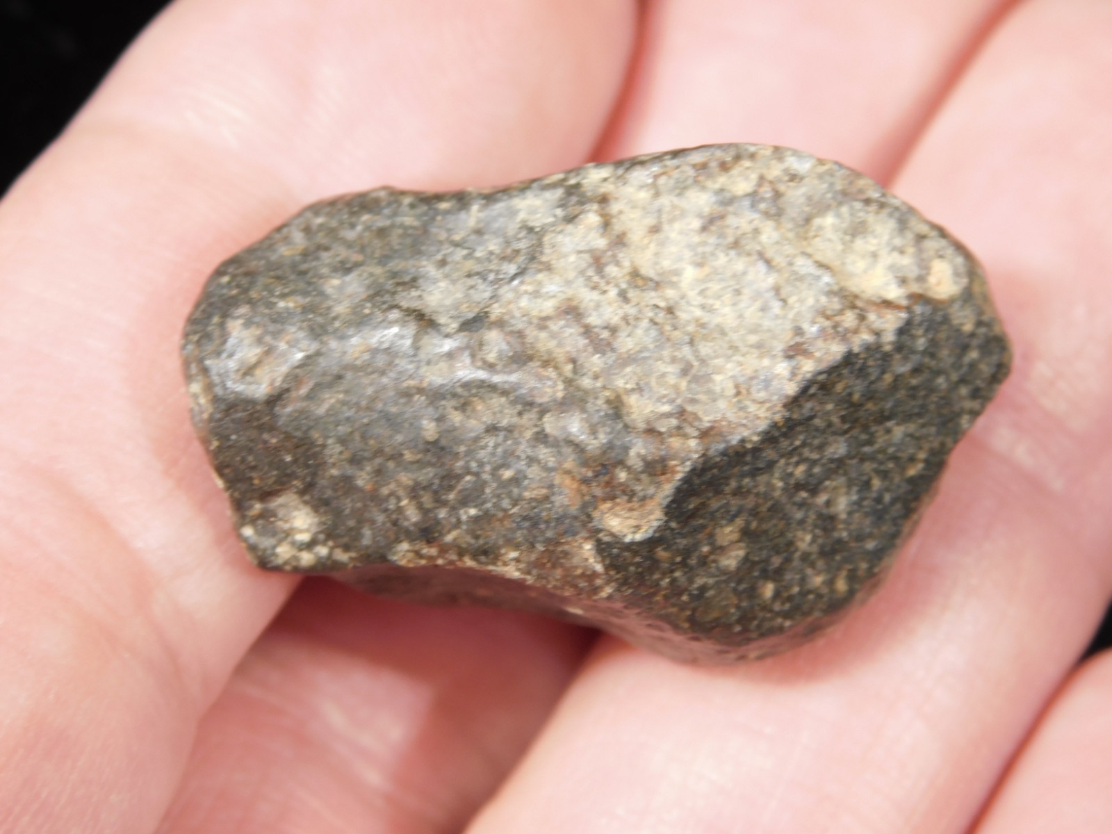Stony METEORITE with DARK Fusion Crust 100% Natural 23.3gr