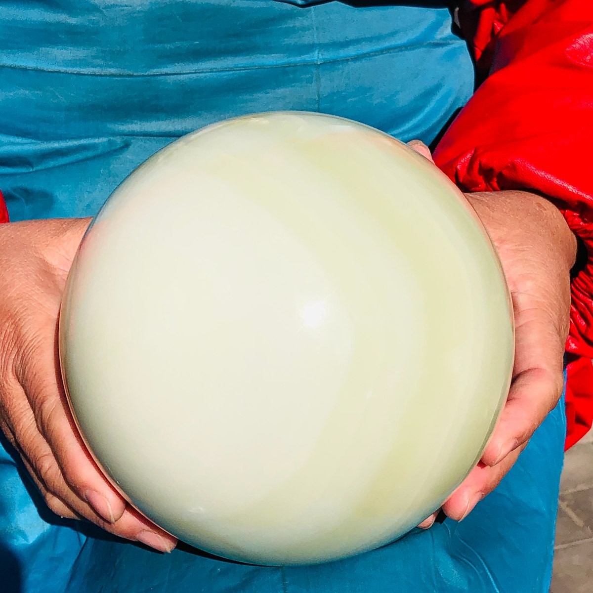 4900g Natural Afghan Jade Chakra Quartz Sphere healing ball Specimen