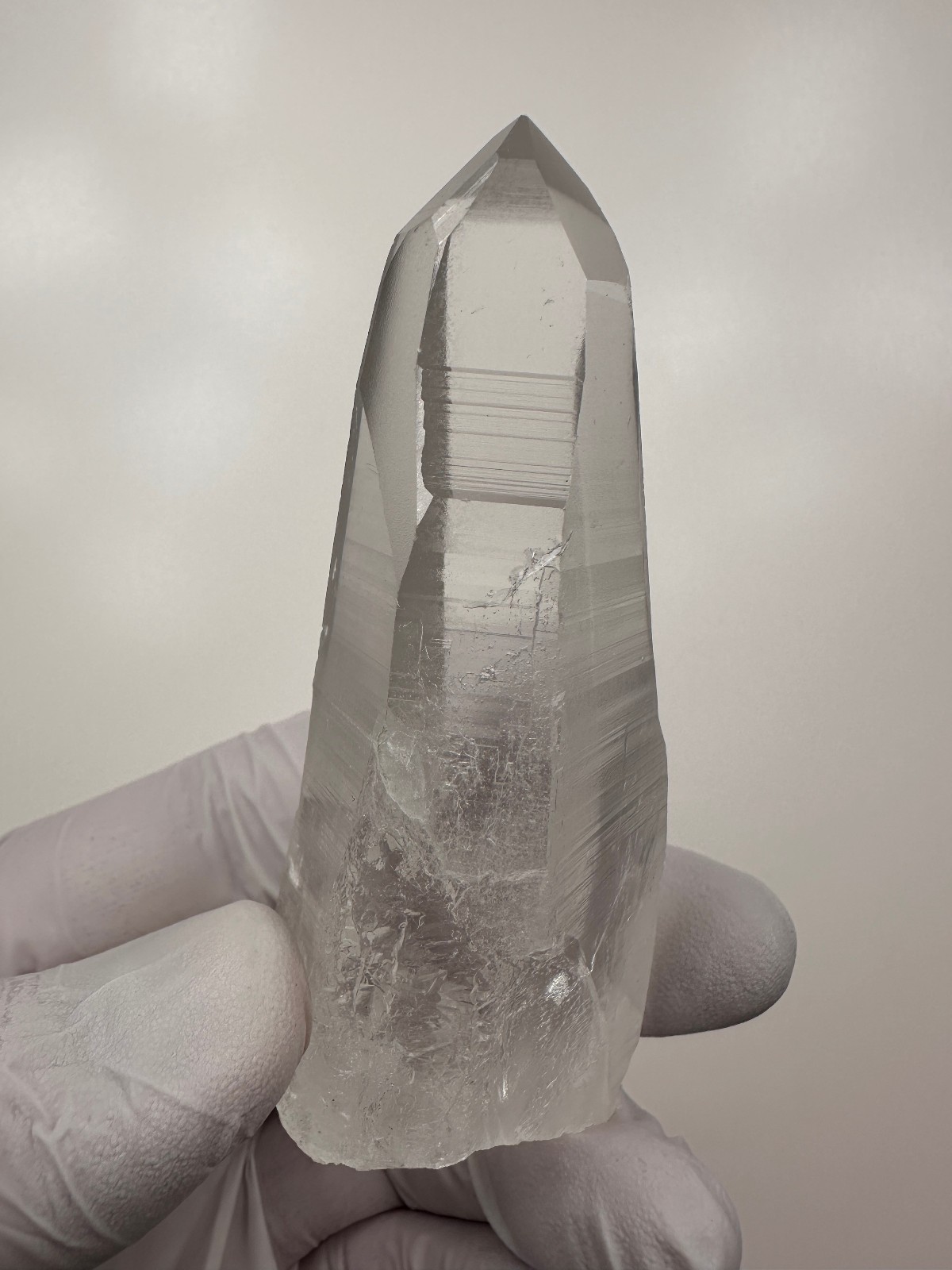 4 1/4”__LARGE Optical Clear Lemurian Seed Quartz Crystal Point__Serra do Cabra